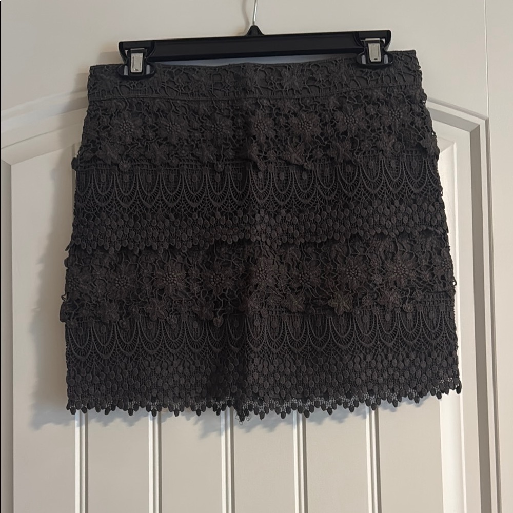 American Eagle Outfitters Black Lace Pencil Mini Skirt